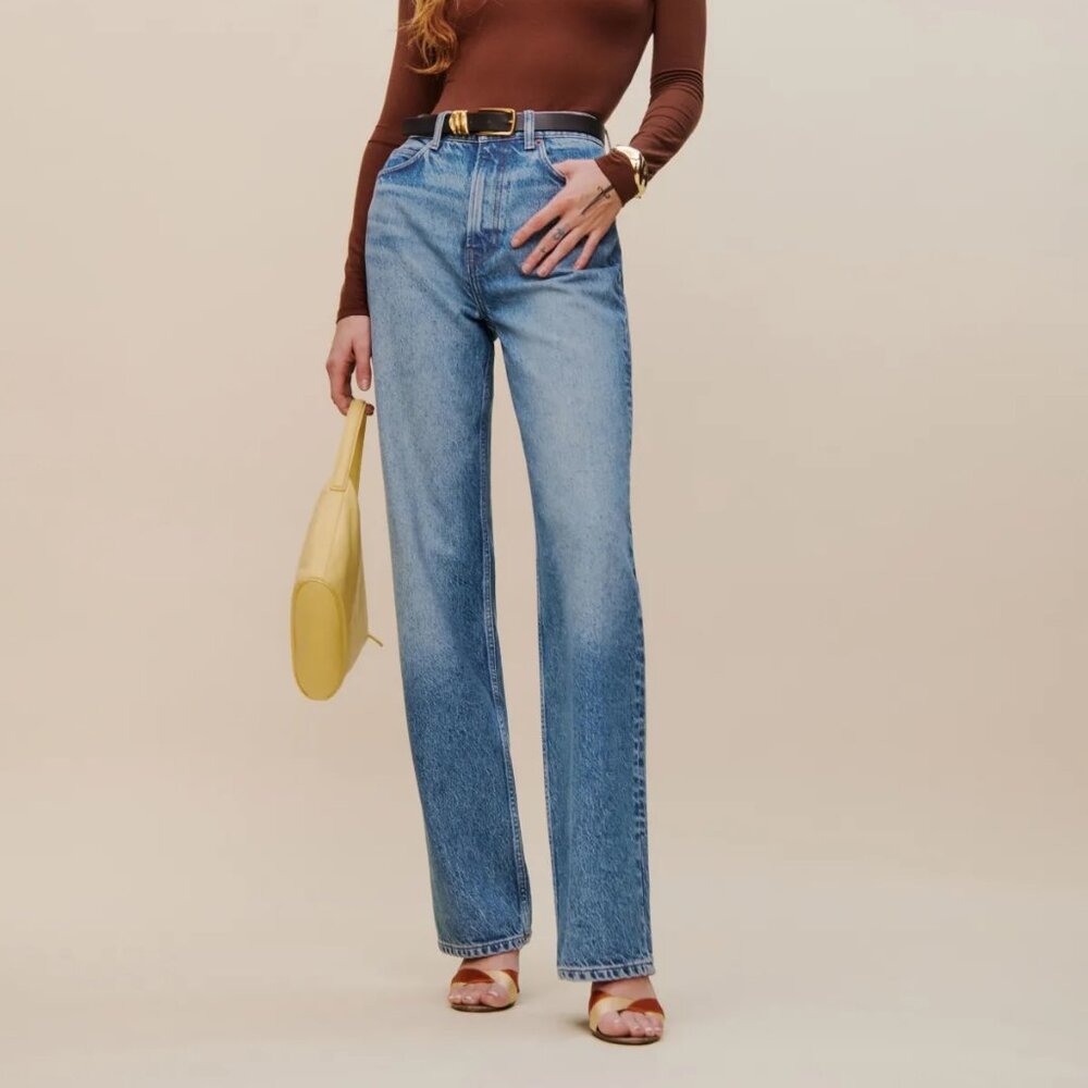 Cary High Rise Slouchy Straight Leg Jeans